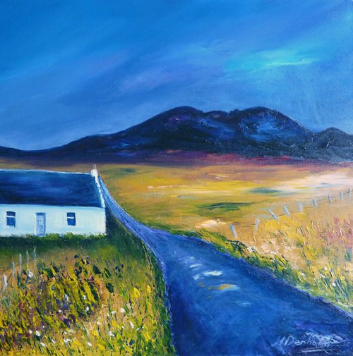 Along The Wee Road - A Scottish Landscape by Margaret Denholm