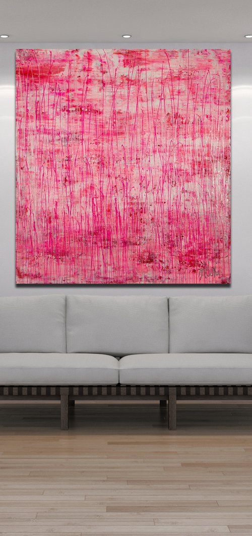 Iridescent Drizzles (Rain in pink) by Nestor Toro
