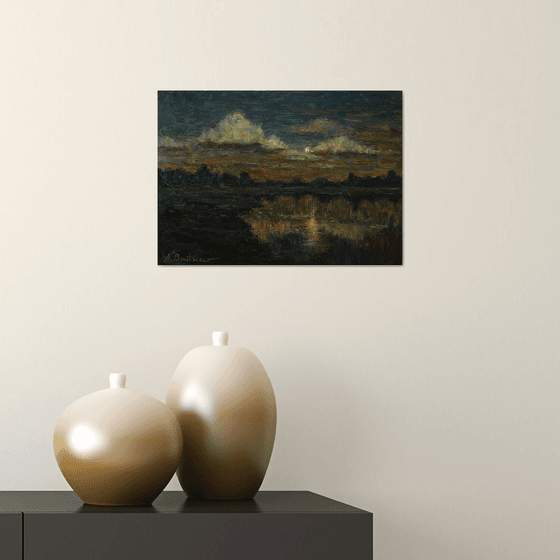 The Golden Night - night painting