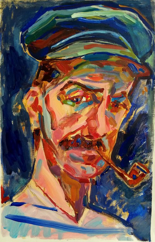 Portrait of a Sailor with Pipe by Jelena Djokic
