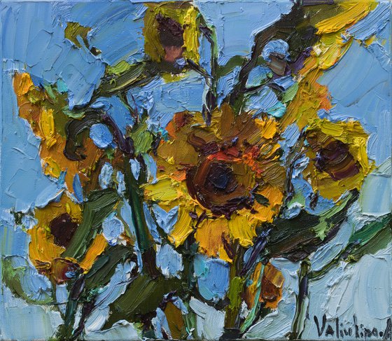 Sunflowers  Original Impasto Oil painting