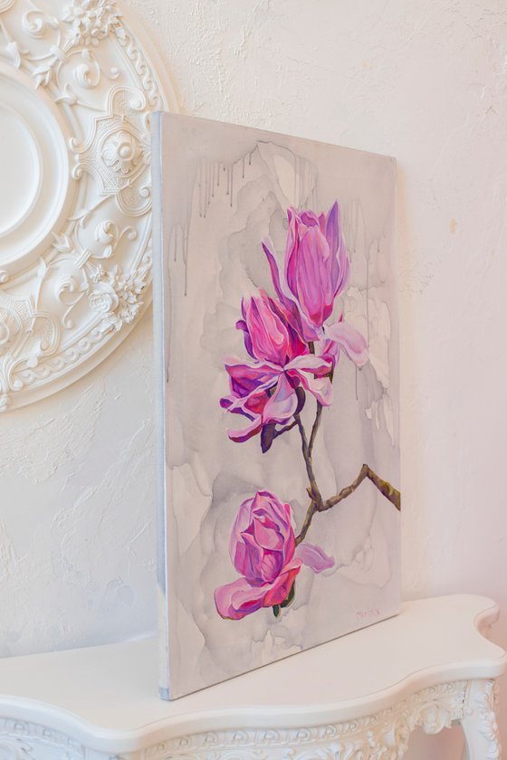 Diptych Pink Flowers