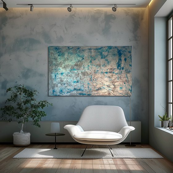 The Magic of Winter Abstrakt 80x130x2 cm