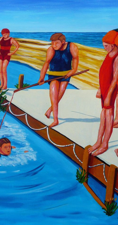 The Swimming Lesson by Dunphy Fine Art