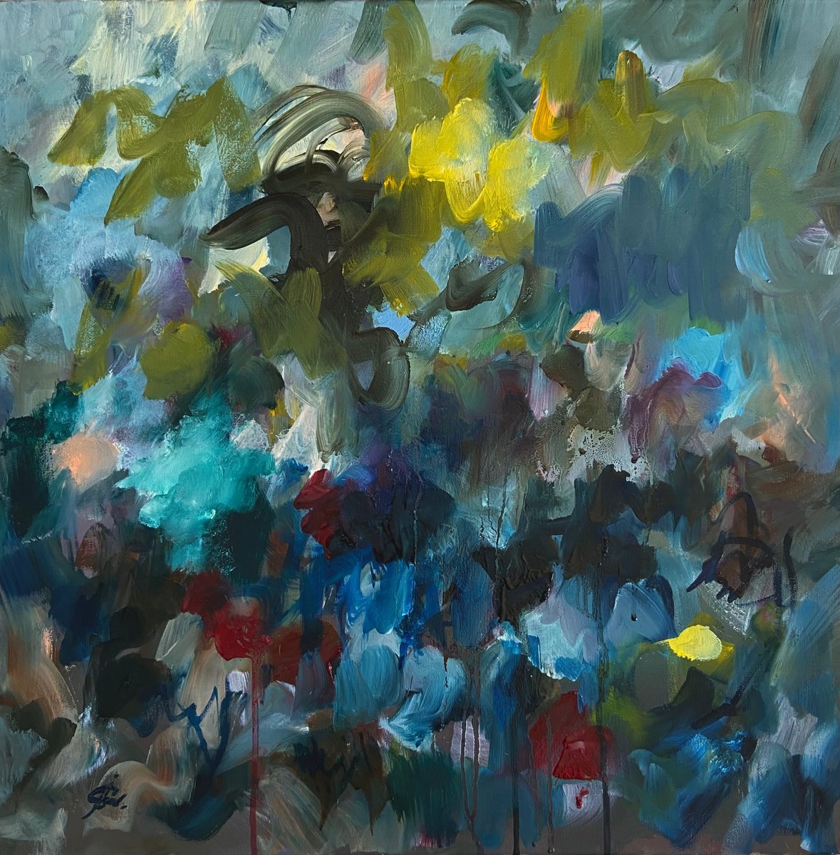 Expressive Oil Painting , Spring Will Come After Winter By Junija (Yuna) Galejeva, 20 X 20, Artwork For Sale On Artfinder