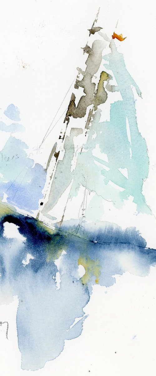 Abstract Sailboat by Alex Tolstoy