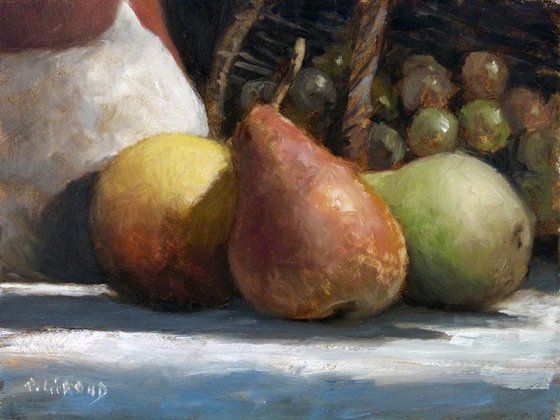 Pears and Bunch of Grapes