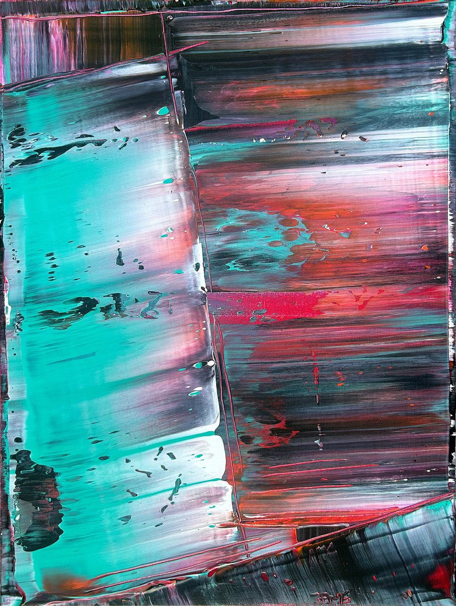 Abstract Acrylic Painting By Preston M. Smith (Pms), 18 X 24", "Ice Capping", Original Artwork