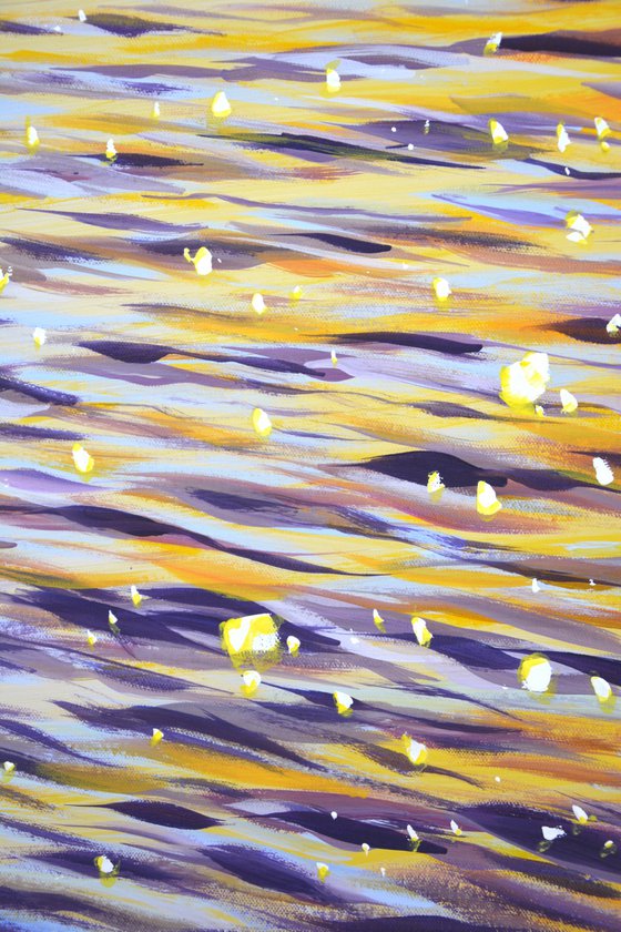 Evening sparks on the water.