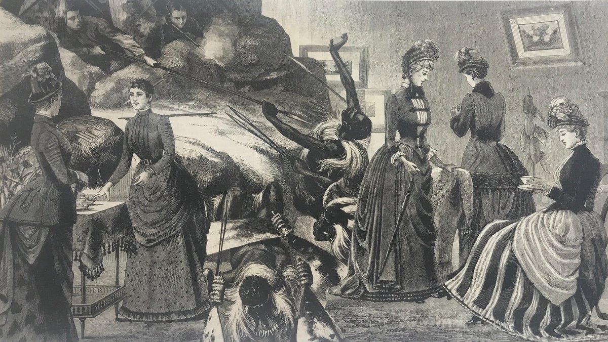 Surrealistic Portrait Collage By Tudor Evans, 11 X 6", Tea With Friends, Original Artwork