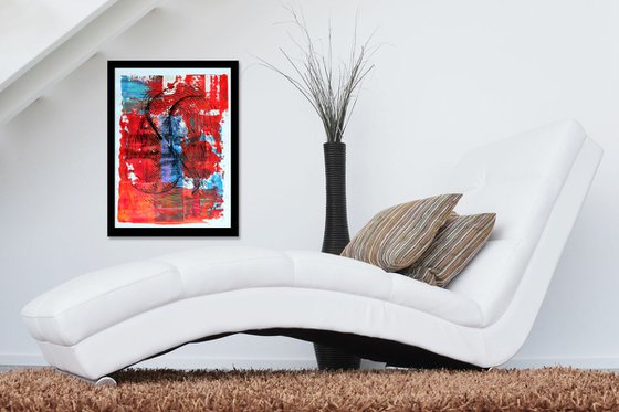 Pressing of Furniture - Vibrations Mixed Media Modern New Contemporary Abstract Art