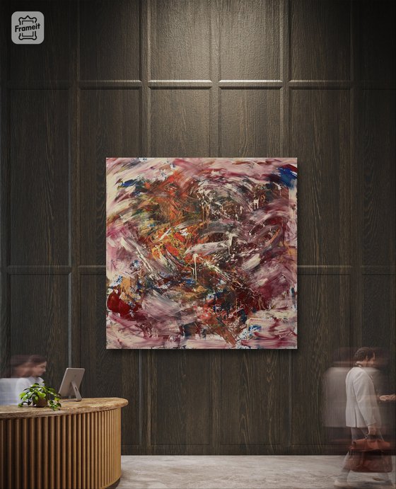 Dance of Emotion. 76,77 x 76,77 inch / 195x195cm