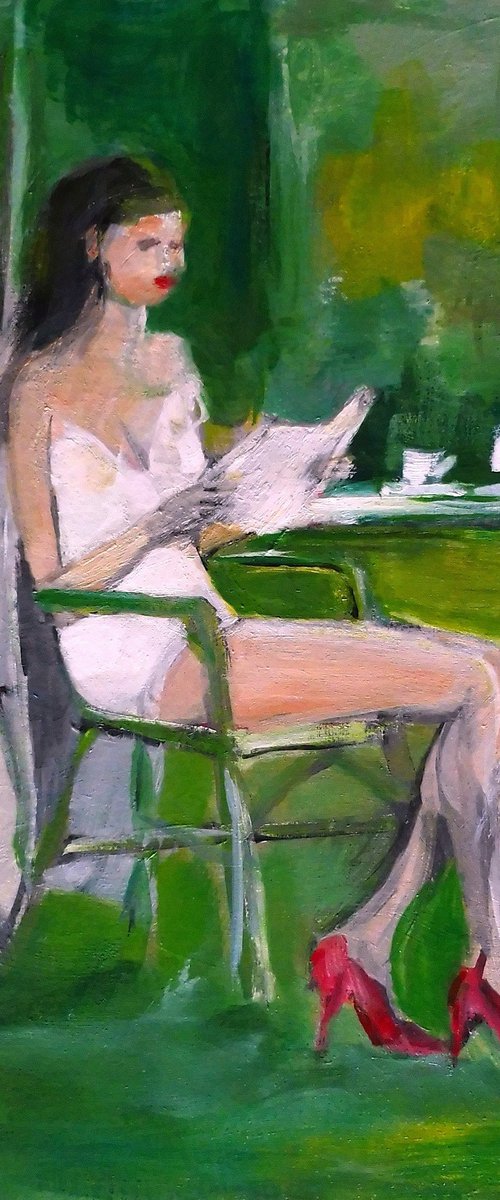 FEMALE WHITE DRESS Read Drink. by Tim Taylor