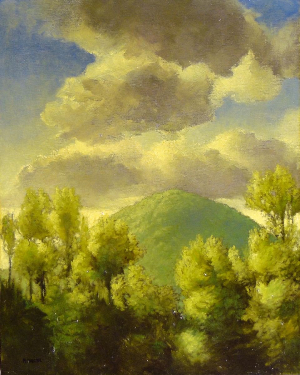 Landscape Oil Painting By Rick Paller, 16 X 20", Little Kennesaw Mountain, Original Artwork