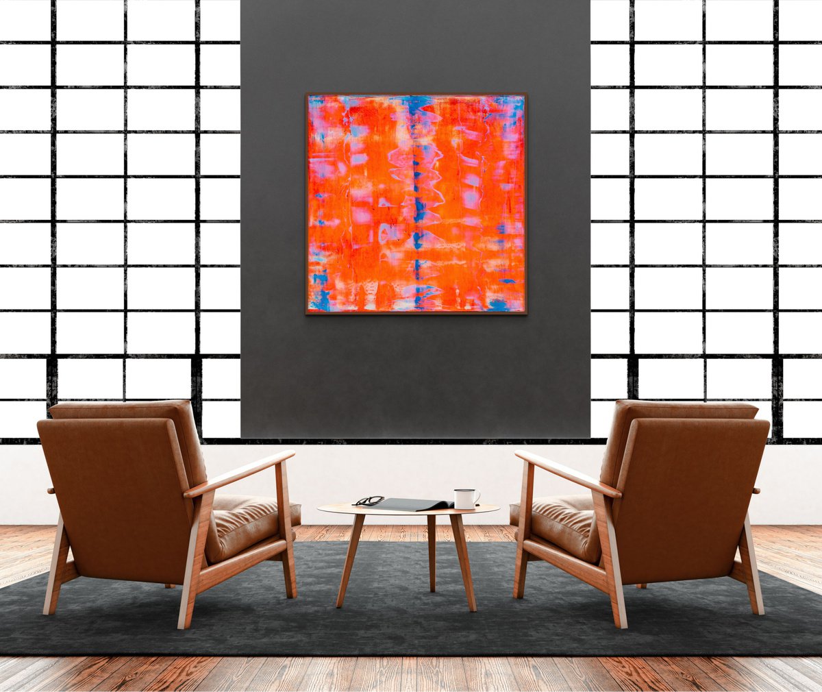 Expressive Abstract Painting By Elide Pizzini, 28 X 28, Dreamers Iv, Original Artwork