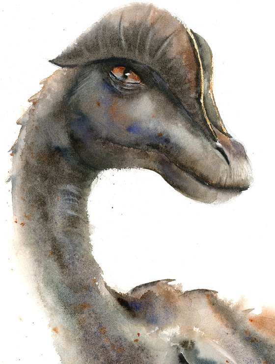Dinosaur  - Original Watercolor Painting