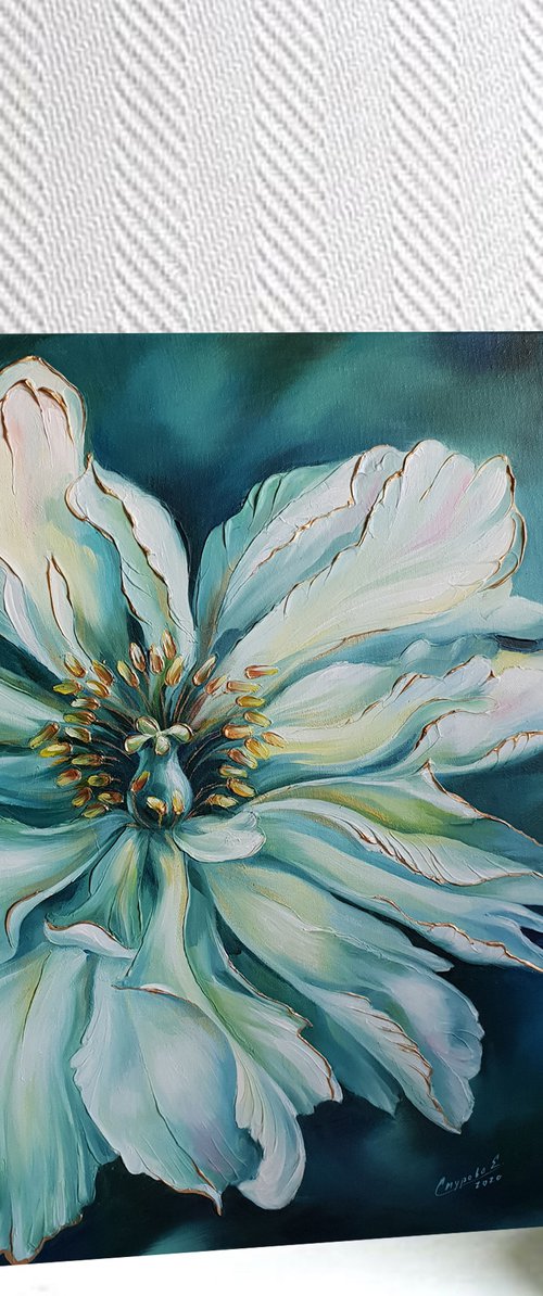 Gentle carelessness - oil painting, delicate flowers, gift idea by Elena Smurova