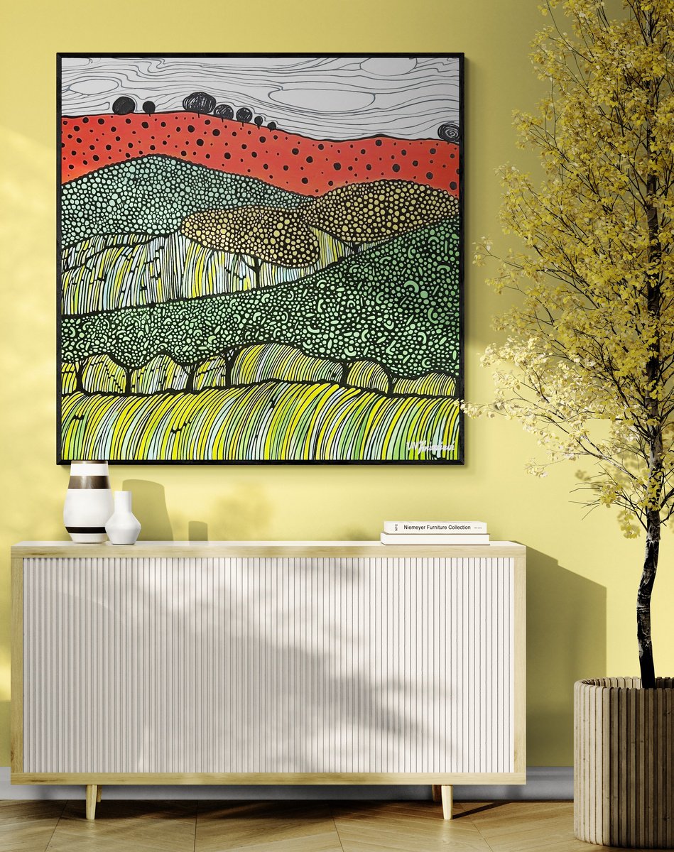  Psychedelic Fields #1 By V+V Kniazievi, 28 X 28, Artwork For Sale On Artfinder