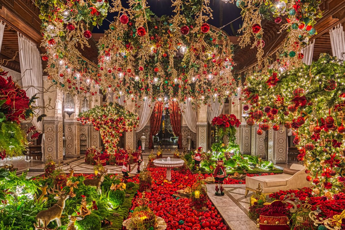 Moroccan Christmas - Ready To Hang - Night - HDR Long Exposure - Marrakesh Morocco by Ilya Gusinski