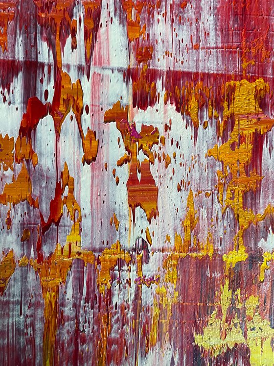 "Straight To Hell" - Original PMS Abstract Oil Painting On Canvas - 18" x 24"
