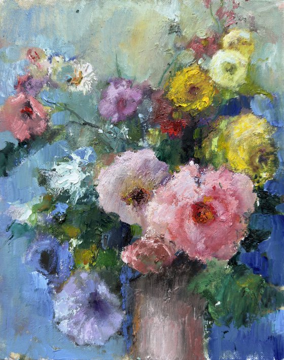 Still life with delicate roses