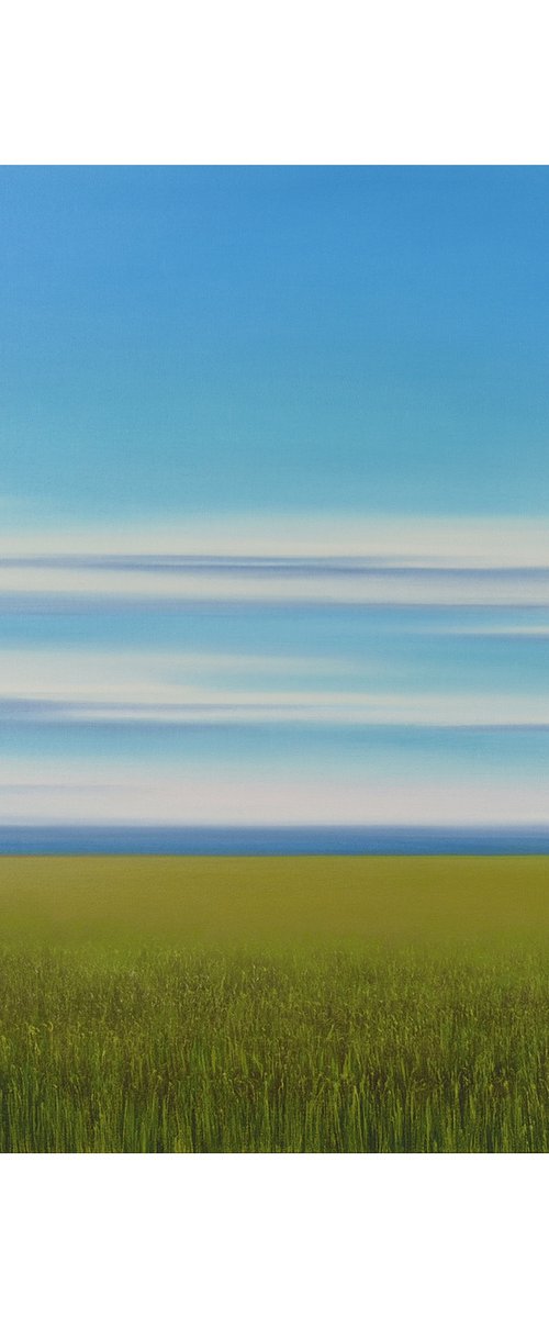 Fresh New Day - Blue Sky Landscape by Suzanne Vaughan