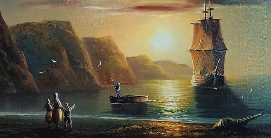 Seascape (60x40cm, oil painting)