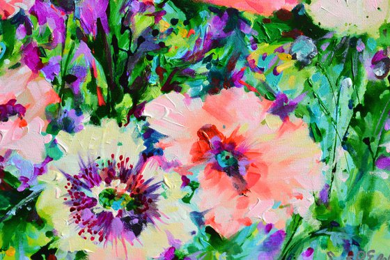 Oriental Poppies - Concert in Pink and Orange