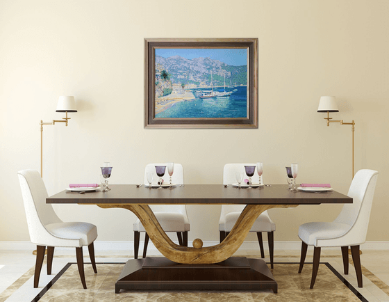 Yachts in the Turunc Koyu harbor