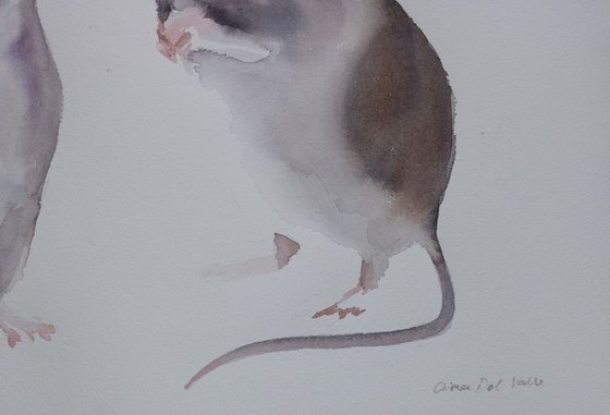 Mouse painting “Twice as Nice”