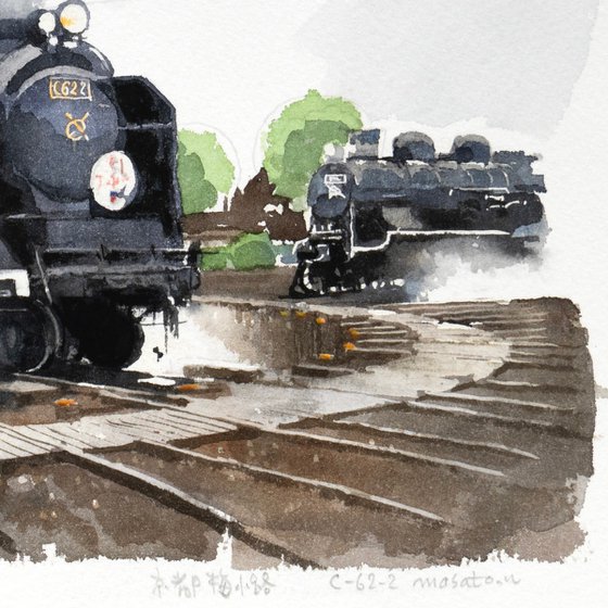 C62 2 Steam Locomotive at Umekoji