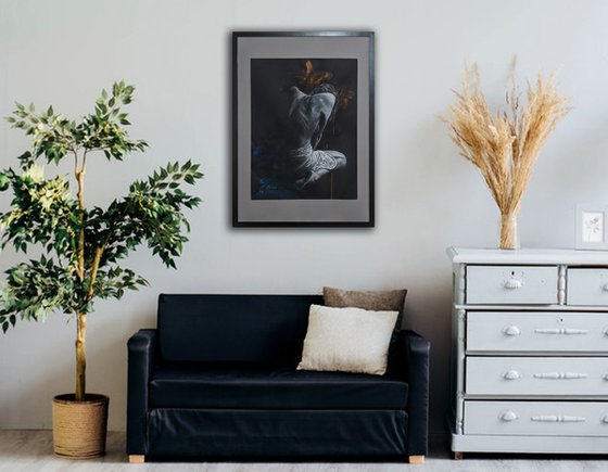 Dry Pastel Figure Study