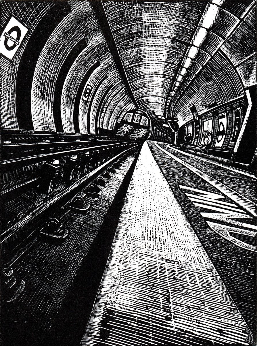 Cityscapes Etchings & Engravings By Rebecca Coleman, 5 X 7", View Subterranea 9: Holborn, Original Artwork