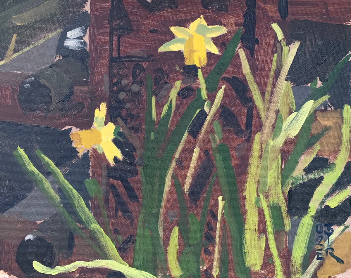 Daffodils & Wine Rack by Elliot Roworth