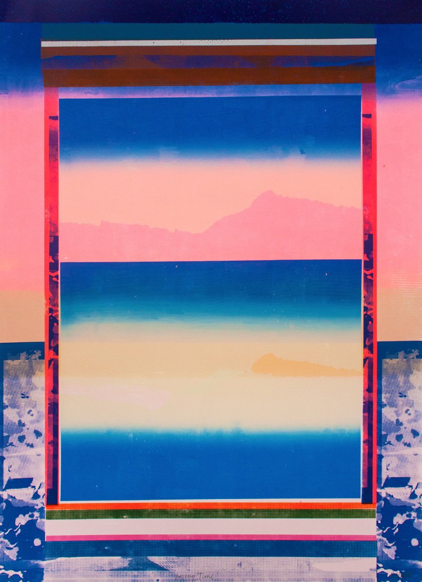 Abstract Screenprint , Losing Time By Angus Vasili, 20 X 28, Artwork For Sale On Artfinder