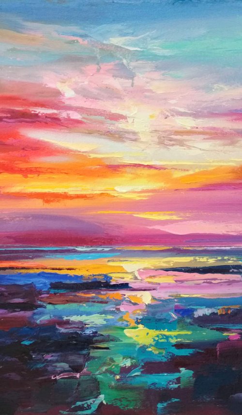 Abstract morning seascape 02 by Andrej  Ostapchuk