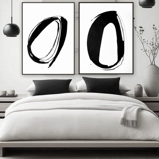 Abstract artwork. Set of 2.