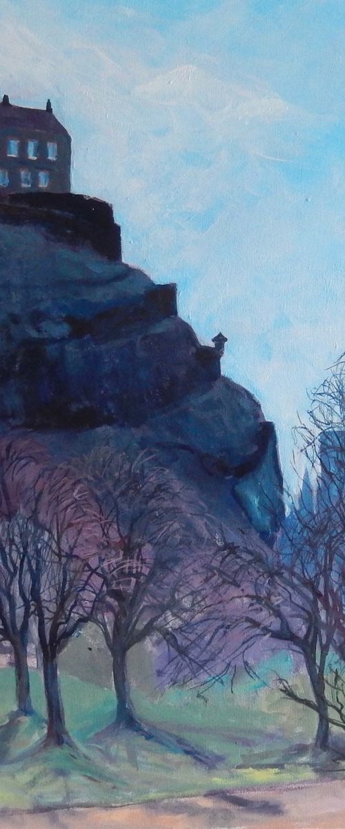 'Edinburgh Castle Looming' by Stephen Howard Harrison