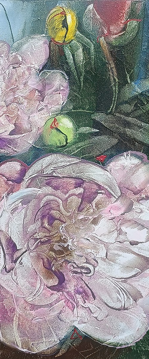 Peonies Are Blooming by Silvija Drebickaite