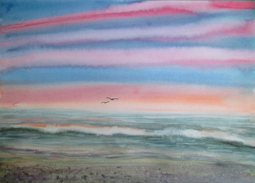 Hot sea evening by Julia Gogol