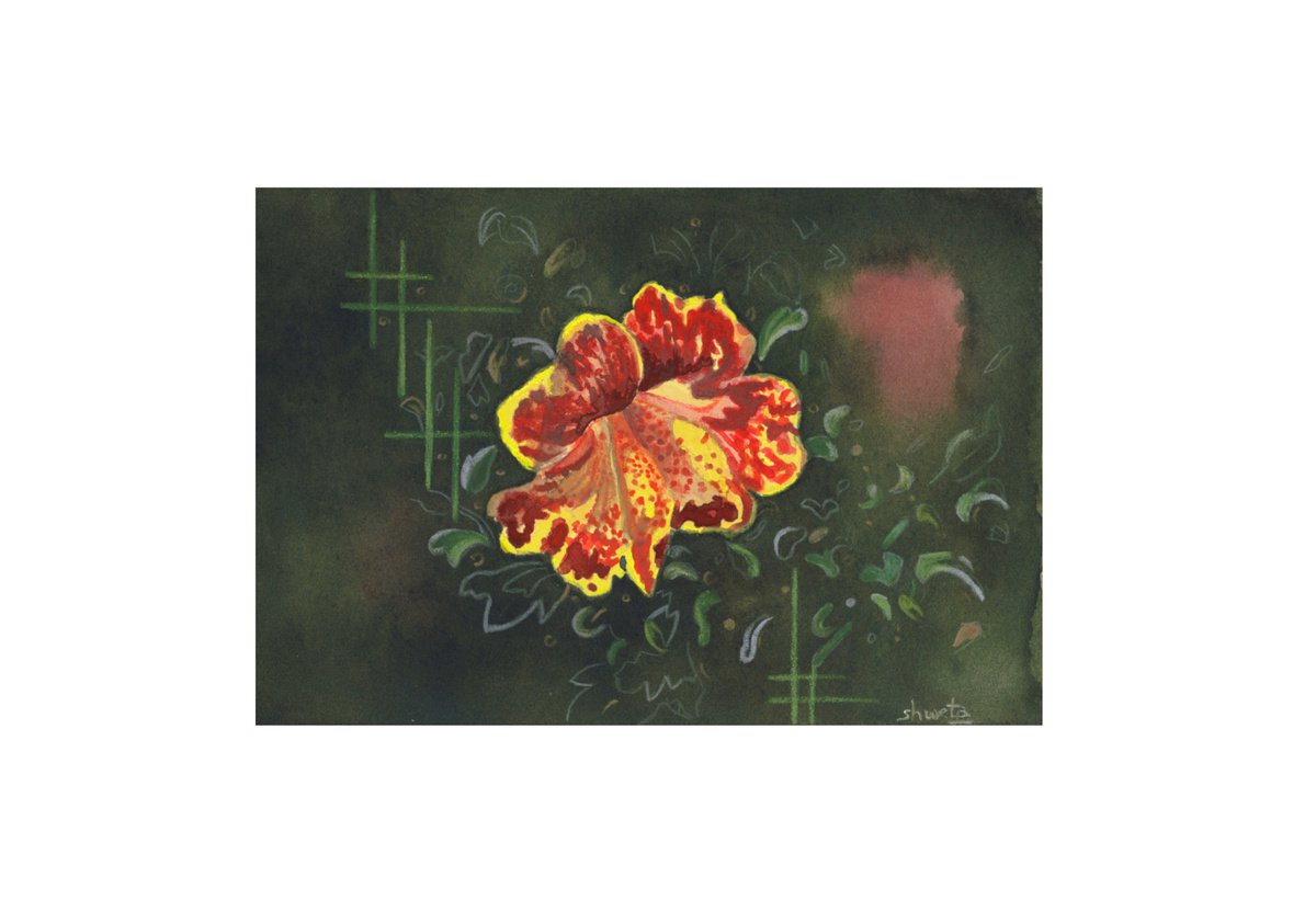 Nasturtium Flower Painting by Shweta Mahajan