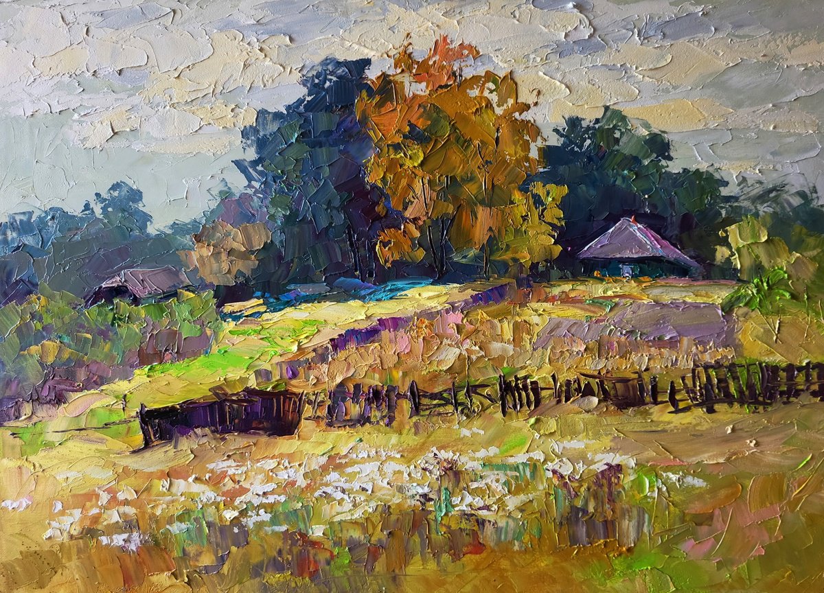Autumn Flowers In The Garden By Boris Serdyuk, 28 X 20, Artwork For Sale On Artfinder
