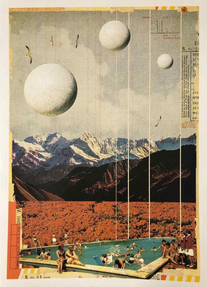 Landscape Screenprint By Maxine Gregson, 20 X 28", Red Valley Swim, Original Artwork