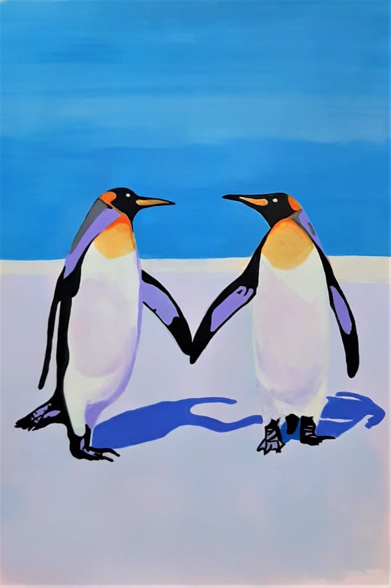 Penguins / 91 x 61 cm