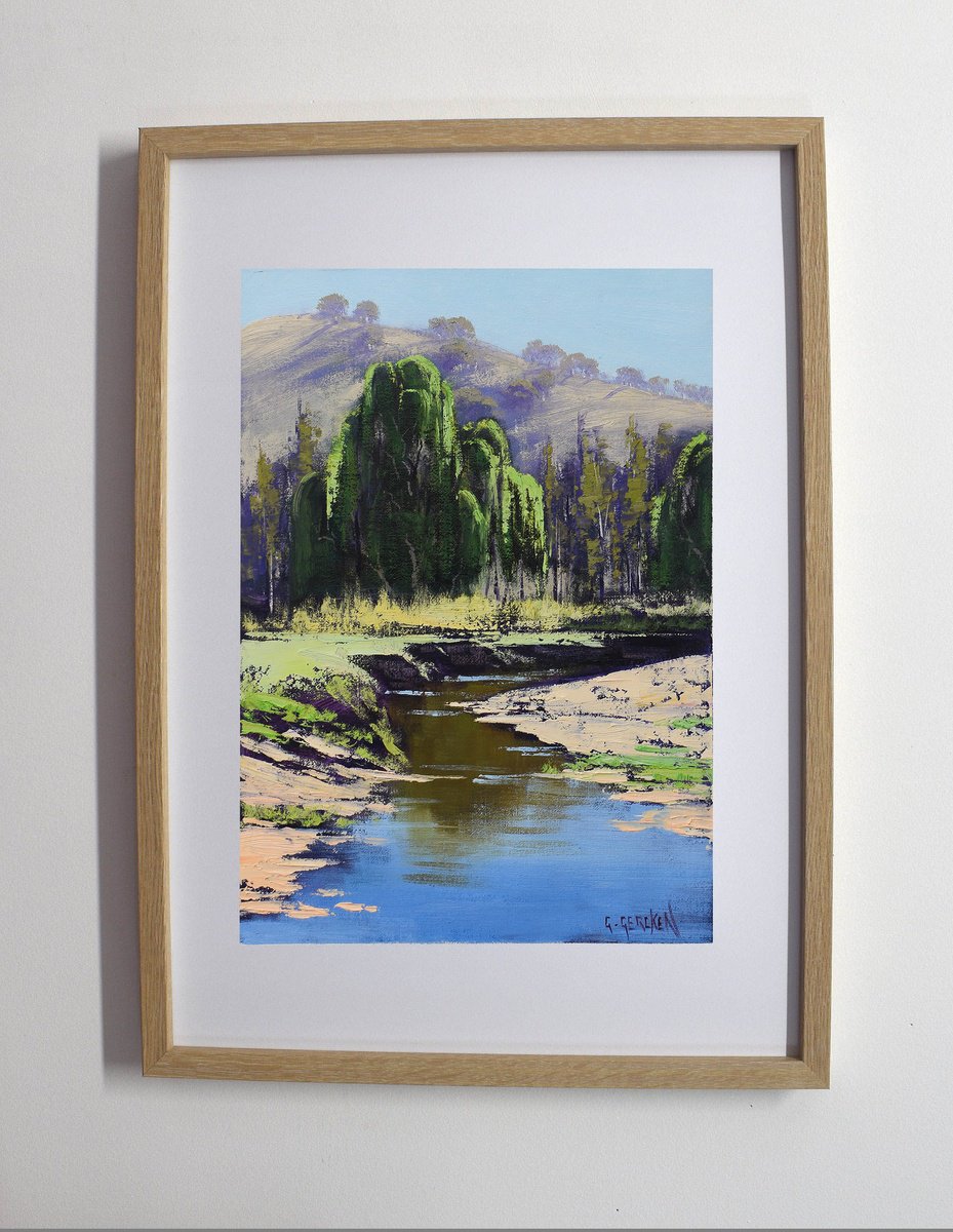 Quiet Bend On A Country Creek By Graham Gercken, 16 X 12, Artwork For Sale On Artfinder