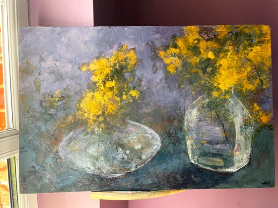 Vases With Yellow Flowers