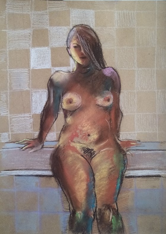 Figure study  : before bathing