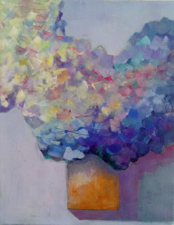 Hydrangeas in a vase