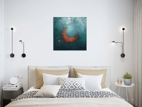 Space(60x60cm size, texture, Modern art )