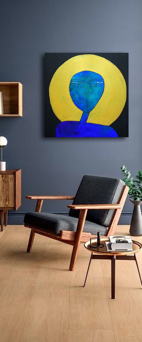PAINTING / Alex Senchenko © 2019 / Holy Blue by Alex Senchenko